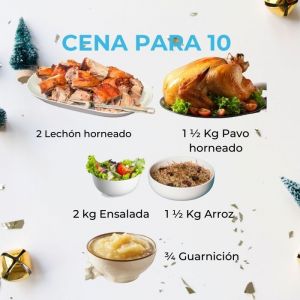 Cena Navideña  para 10 personas
